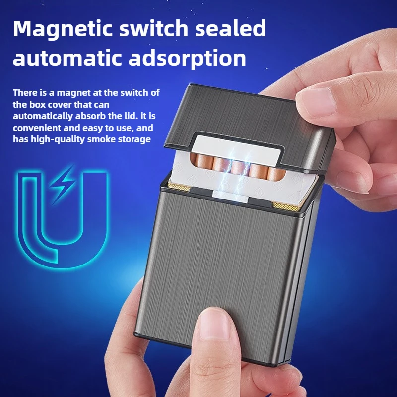 2025 New Cigarette Case Smoking Cigarettes Aluminum Cigar Tobacco Holder Pocket Box Storage Container Gift Box Hot Sale
2025 New Cigarette Case Smoking Cigarettes Aluminum Cigar Tobacco Holder Pocket Box Storage Container Gift Box Hot Sale