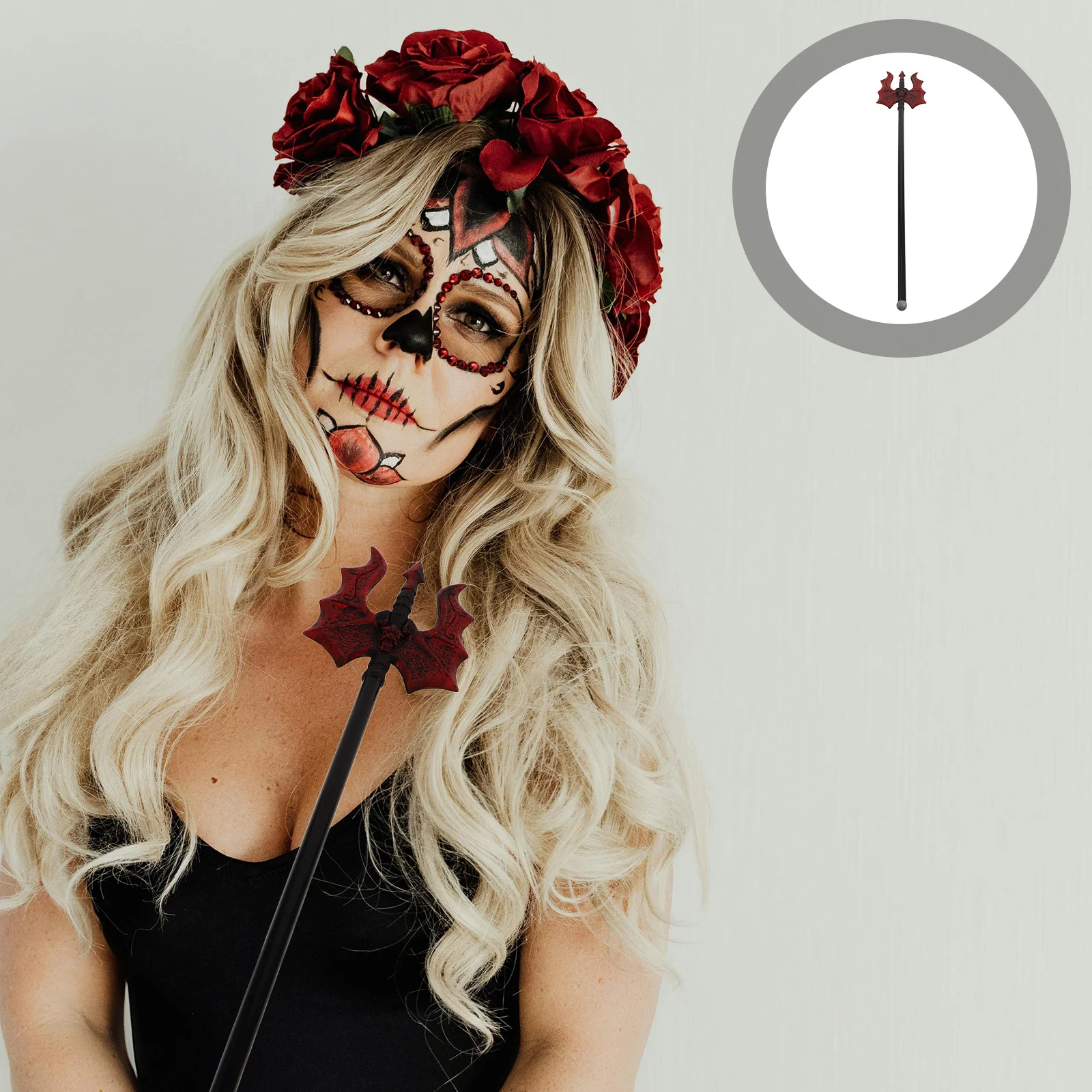 Огнестойкий трезубец, реквизит для Хэллоуина, дьявола, демон, вилка, жуткий декор для вечеринки, товары для фестиваля призраков, косплей, уличные украшения
Огнестойкий трезубец, реквизит для Хэллоуина, дьявола, демон, вилка, жуткий декор для вечеринки, товары для фестиваля призраков, косплей, уличные украшения