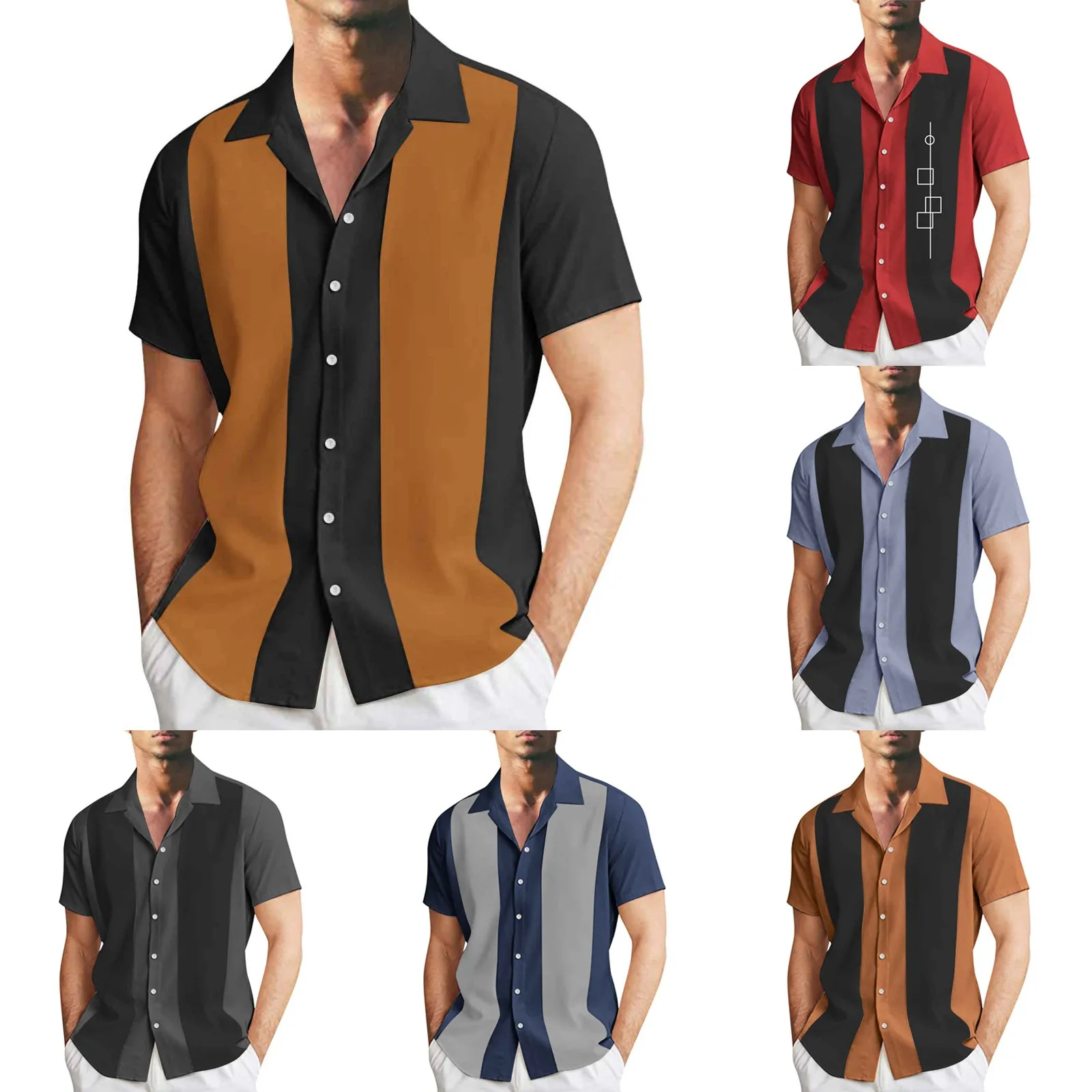 Mens Summer Fashion Casual Beach Seaside Digital 3D Printing Lapel Button Geometric Loose European Style Vintage
Mens Summer Fashion Casual Beach Seaside Digital 3D Printing Lapel Button Geometric Loose European Style Vintage
