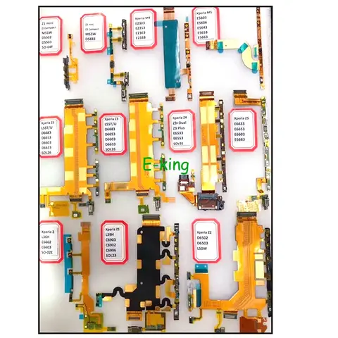 Per Sony Xperia Z Z1 Z2 Z3 Z4 Z5 M4 M5 Plus Premium Mini Compact Aqua Interruttore di accensione Pulsante di accensione Tasto del volume Cavo flessibile