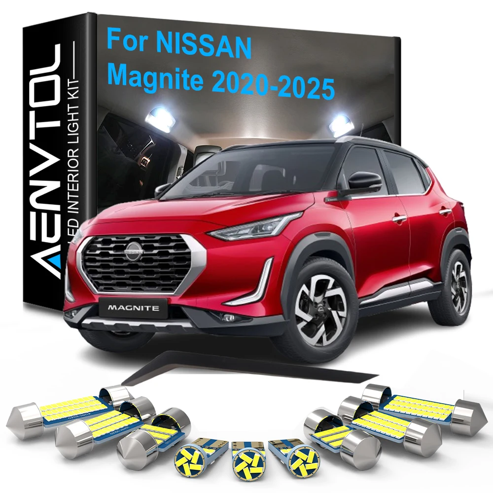 10 шт. светодиодные внутренние фонари Canbus для Nissan Magnite 2020 2021 2022 2023 2024 2025 автомобильный купольный светильник для чтения багажника, комплект ламп для номерного знака
10 шт. светодиодные внутренние фонари Canbus для Nissan Magnite 2020 2021 2022 2023 2024 2025 автомобильный купольный светильник для чтения багажника, комплект ламп для номерного знака