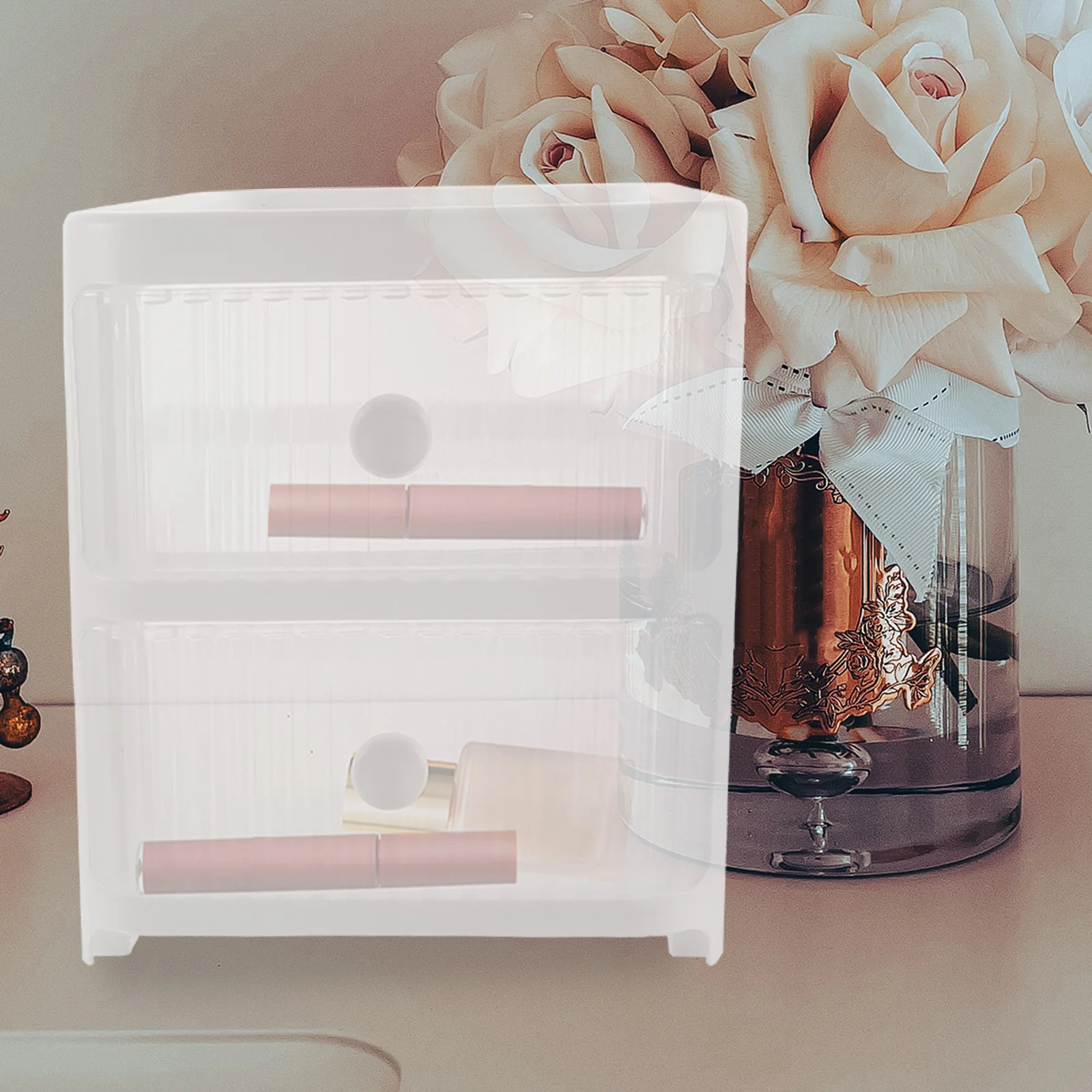 Make up Transparent Drawer-type Desktop Miscellaneous Jewelry Storage Box (white 2 Layers) Office Drawers Plastic Stackable
Make up Transparent Drawer-type Desktop Miscellaneous Jewelry Storage Box (white 2 Layers) Office Drawers Plastic Stackable