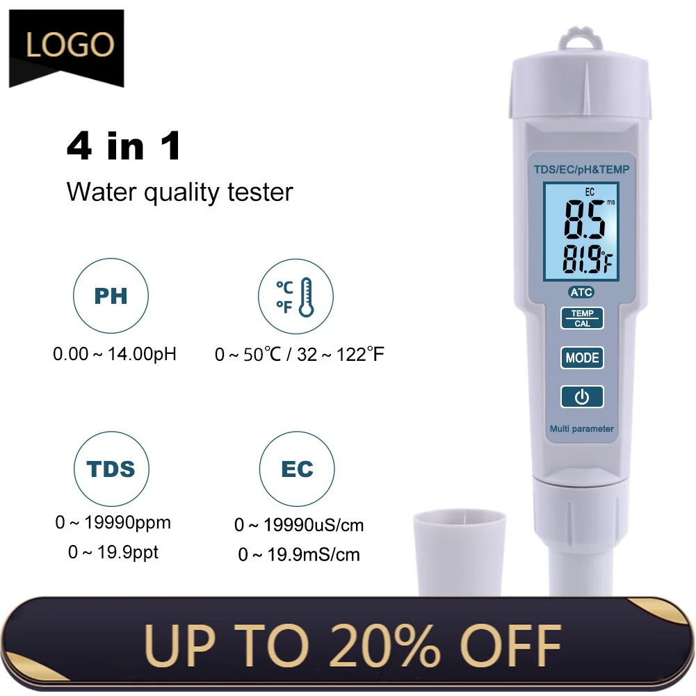 PH Meter / Tds / Ec / Digital Temperature Meter Water Quality Monitor Tester for Swimming Pools, Drinking Water test
PH Meter / Tds / Ec / Digital Temperature Meter Water Quality Monitor Tester for Swimming Pools, Drinking Water test