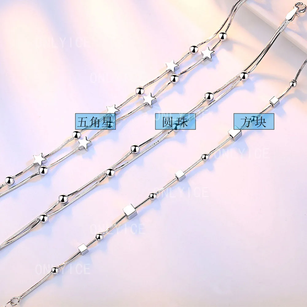 925 Sterling Silver Combined Bracelets For Women Men Anniversary Gift Popular Wild Fashion party And Daily Wear
925 Sterling Silver Combined Bracelets For Women Men Anniversary Gift Popular Wild Fashion party And Daily Wear
