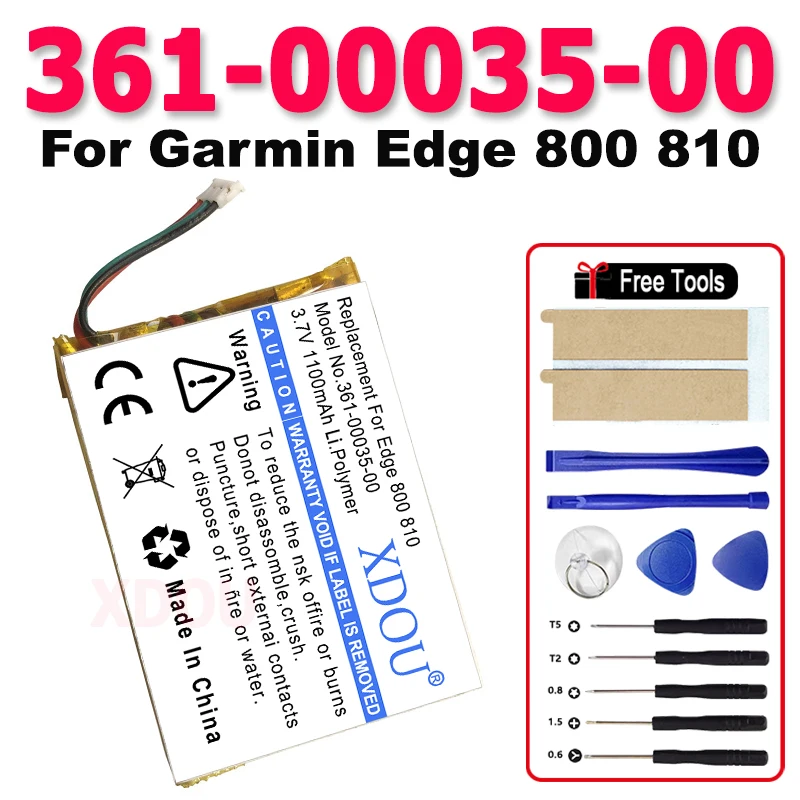 Replacement Battery 361-00035-00 For Garmin Edge 800 810 361-00035-00 Battery 1100mAh + Free Tools
Replacement Battery 361-00035-00 For Garmin Edge 800 810 361-00035-00 Battery 1100mAh + Free Tools