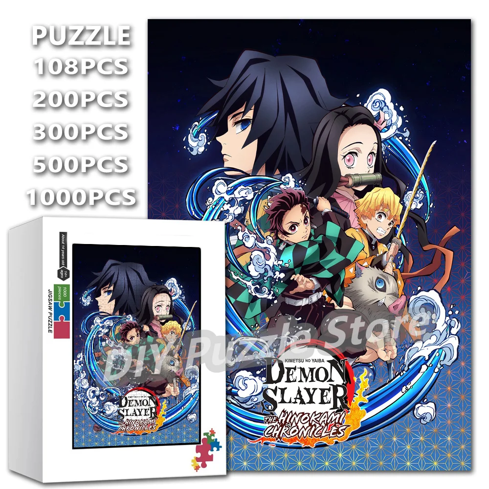 Kimetsu No Yaiba Jigsaw Puzzles Demon Slayer Print Puzzle Stress Relief Toys for Family Birthday Christmas Gifts with Boxs
Kimetsu No Yaiba Jigsaw Puzzles Demon Slayer Print Puzzle Stress Relief Toys for Family Birthday Christmas Gifts with Boxs