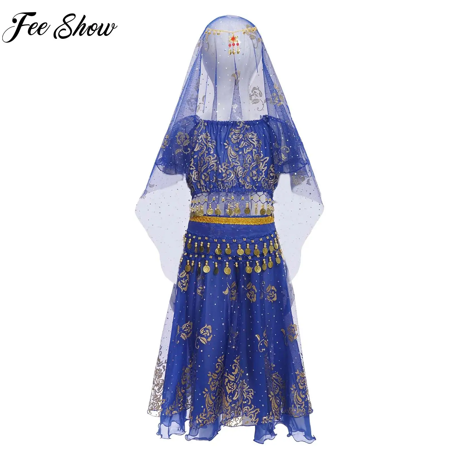 Kids Girls Belly Dance Performance Costume Set Children Short Sleeve 5 Pcs Ballroom Oriental Indian Dancing Costume Clothing
Kids Girls Belly Dance Performance Costume Set Children Short Sleeve 5 Pcs Ballroom Oriental Indian Dancing Costume Clothing