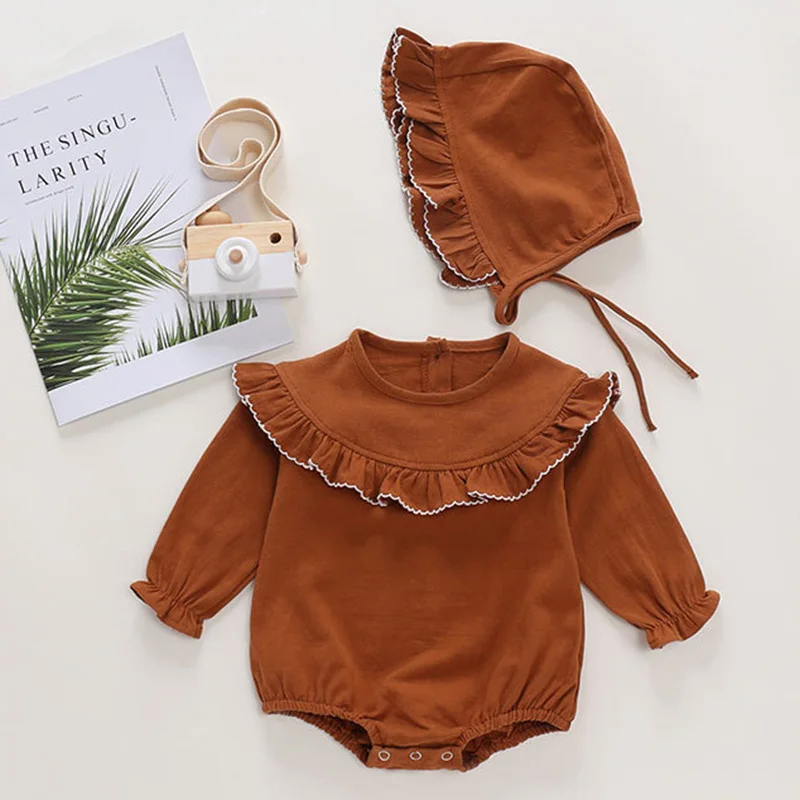 2024 New Spring Korean Style Toddler Baby Girl Romper+Hat Long Sleeved Cotton Solid Color Clothing Newborn Baby Girl Jumpsuit
2024 New Spring Korean Style Toddler Baby Girl Romper+Hat Long Sleeved Cotton Solid Color Clothing Newborn Baby Girl Jumpsuit