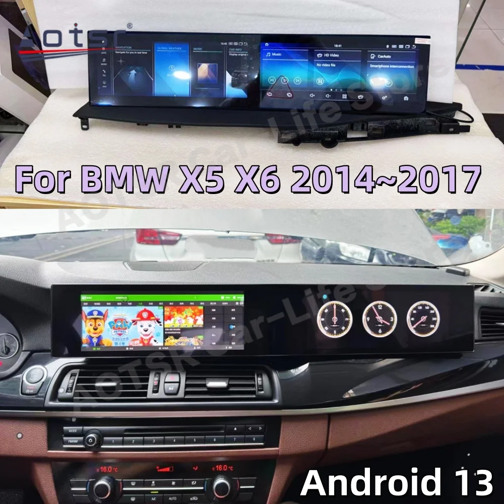 Dual screen interaction Android 13 For BMW X5 X6 2014 ~2017 Automotive Multimedia GPS Navigation Car Radio Receiver Head Unit
Dual screen interaction Android 13 For BMW X5 X6 2014 ~2017 Automotive Multimedia GPS Navigation Car Radio Receiver Head Unit