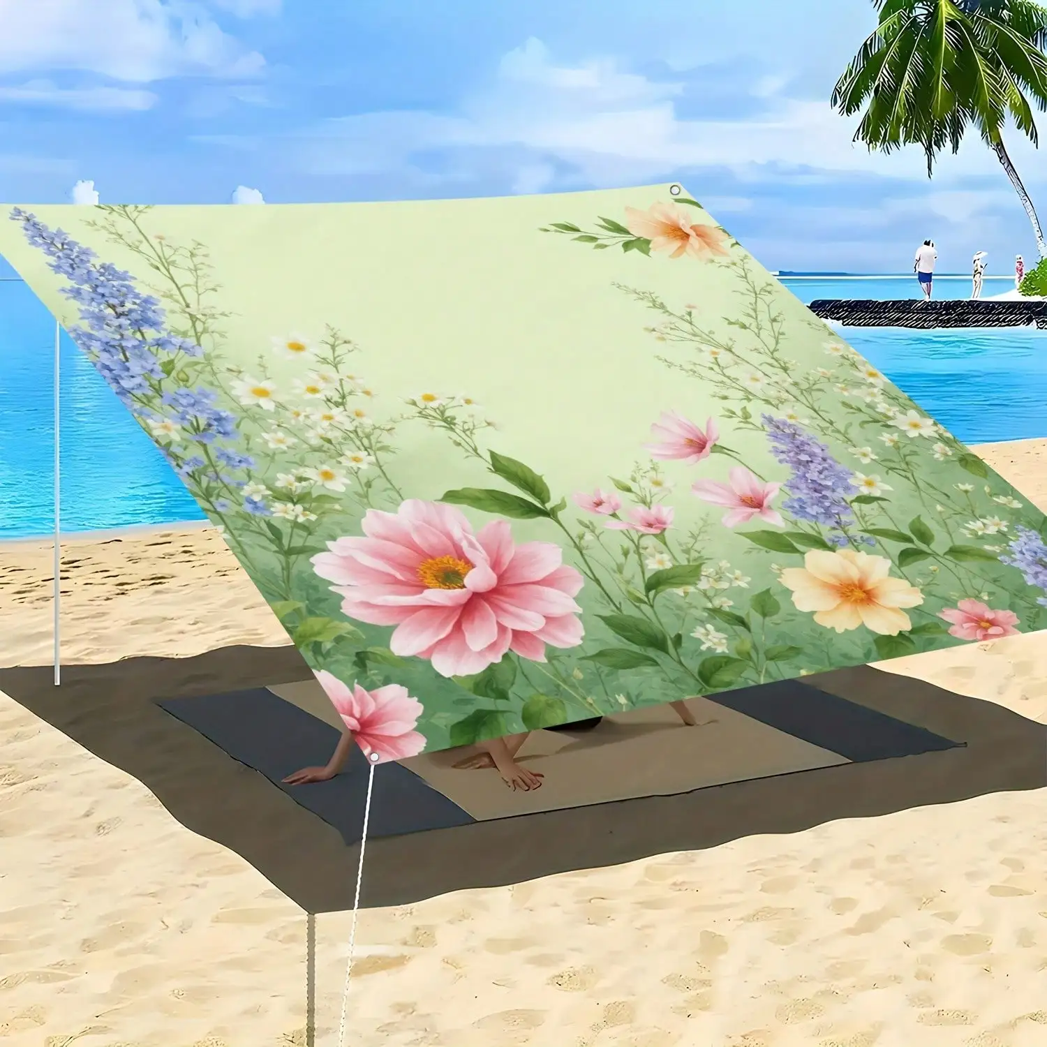 Floral Print Polyester Sunshade, Artistic Canopy, Practical Outdoor Garden Pergola A8HM
Floral Print Polyester Sunshade, Artistic Canopy, Practical Outdoor Garden Pergola A8HM