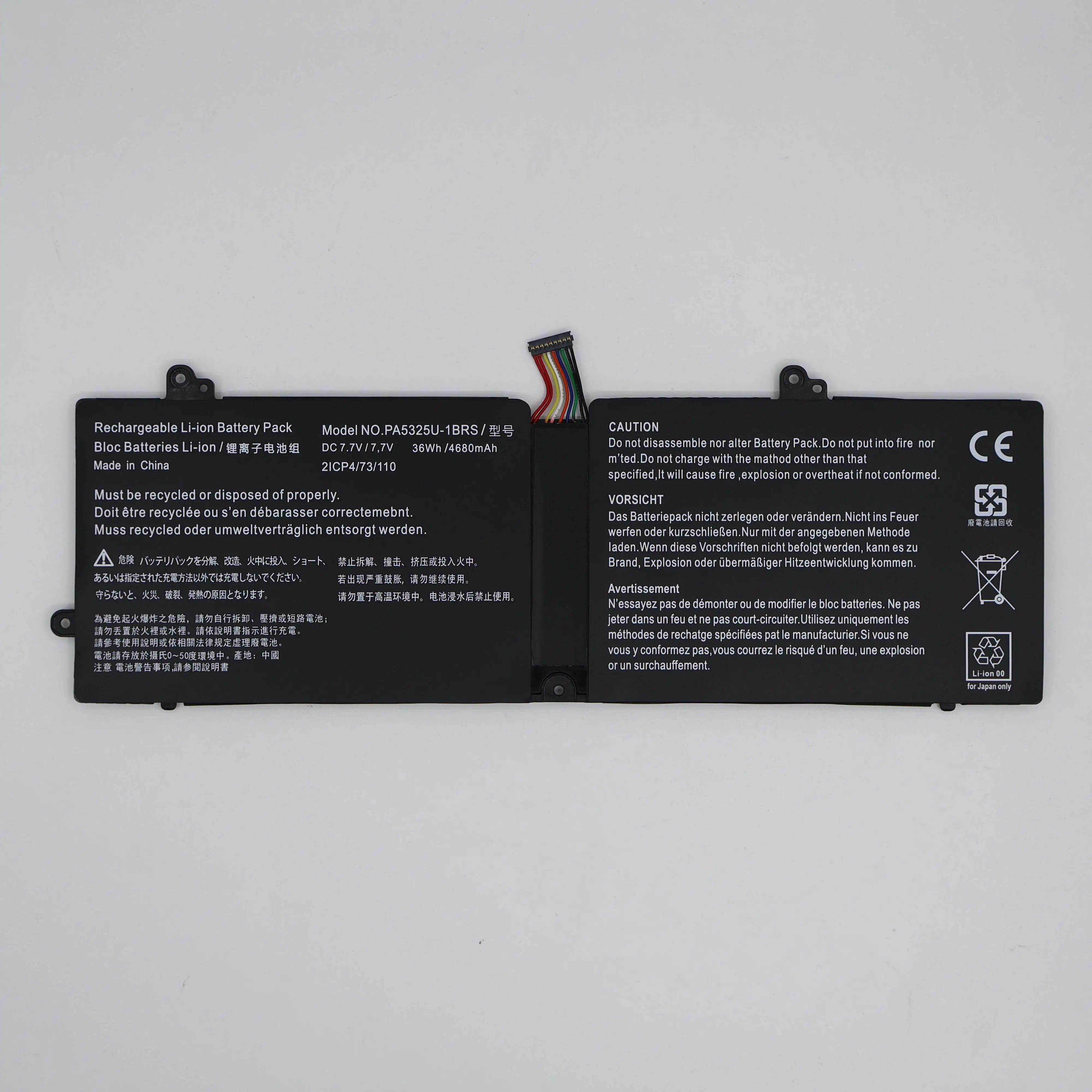 Original quality PA5325U Laptop Battery 7.7V 36Wh For X30-T-E Port g X30T-E-113 10Q 176 Series PC
Original quality PA5325U Laptop Battery 7.7V 36Wh For X30-T-E Port g X30T-E-113 10Q 176 Series PC