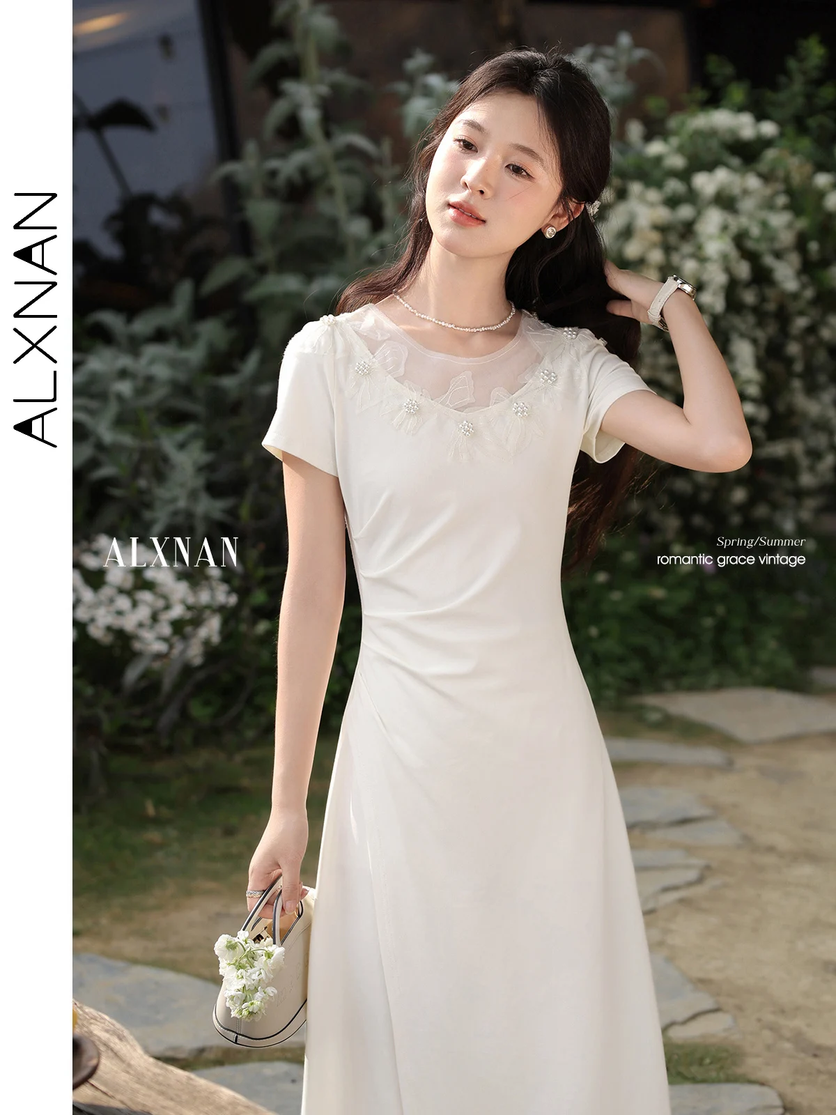ALXNAN Women's Dress Long Elegant Holiday Party Dress 2025 Summer Pearl Beaded Lace Patchwork Design Chic Casual Clothing L55219
ALXNAN Women's Dress Long Elegant Holiday Party Dress 2025 Summer Pearl Beaded Lace Patchwork Design Chic Casual Clothing L55219
