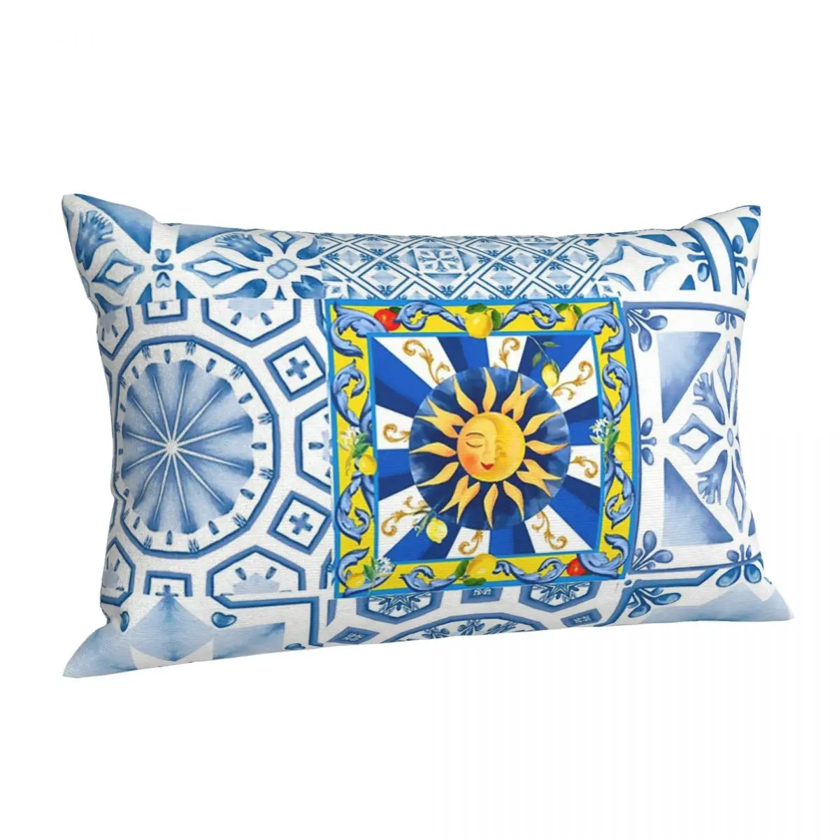 Sicilian Tiles,sun,half Moon,mediterranean Style,lemon Rectangle Pillowcase Cushion Cover Decor Bed Home Comfort Throw Pillow
Sicilian Tiles,sun,half Moon,mediterranean Style,lemon Rectangle Pillowcase Cushion Cover Decor Bed Home Comfort Throw Pillow