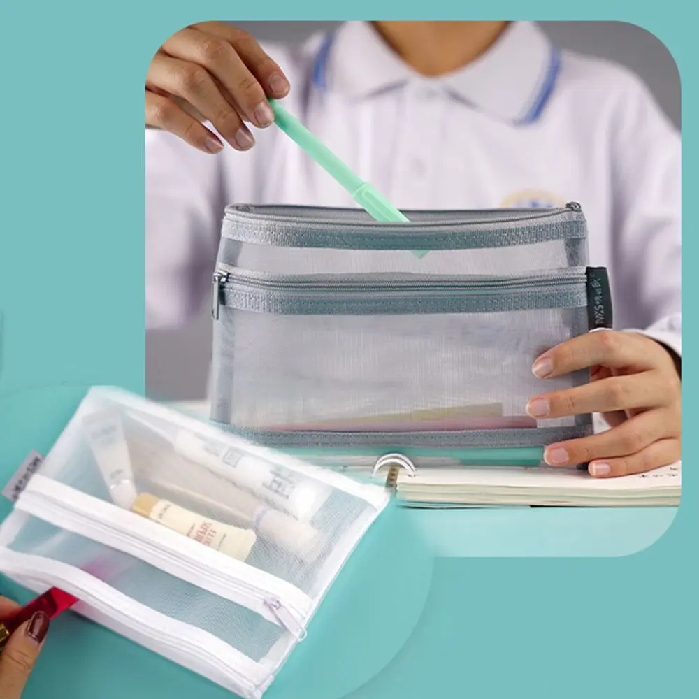 Large Capacity Nylon Pencil Case Office File Folder School Stationery Supplies Cosmetic Storage Bag Double Mesh Pencil Bag
Large Capacity Nylon Pencil Case Office File Folder School Stationery Supplies Cosmetic Storage Bag Double Mesh Pencil Bag