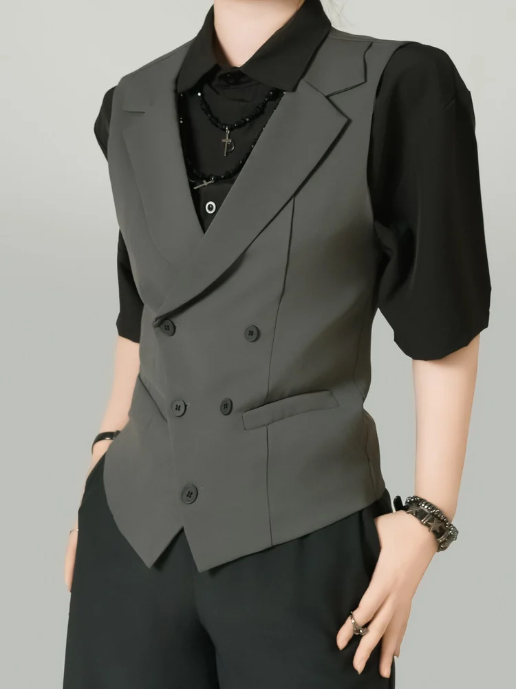 Dark Grey Neutal Style Suit Vest Men Women Slim Fit Double Breasted Commute Fashion Pure Color Other Material 100% Autumn Col...
Dark Grey Neutal Style Suit Vest Men Women Slim Fit Double Breasted Commute Fashion Pure Color Other Material 100% Autumn Col...
