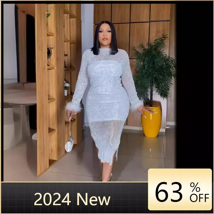 2024 new autumn elegent fashion style O-neck african women plus size long dress
2024 new autumn elegent fashion style O-neck african women plus size long dress
