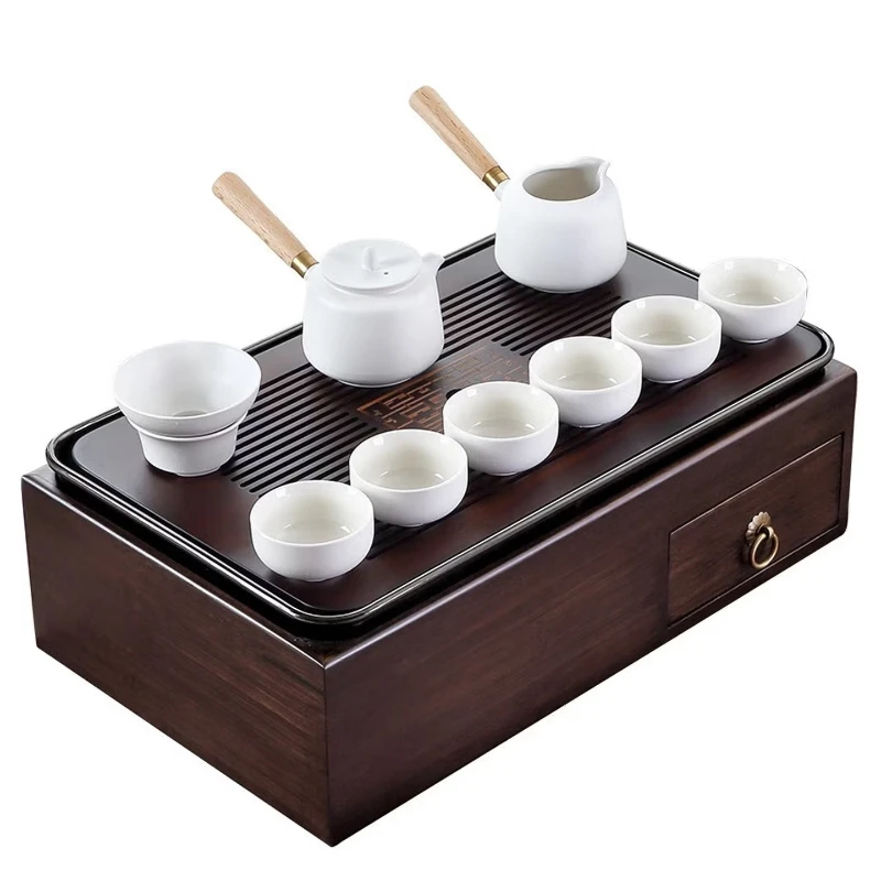 Kung Fu tea set, multi-functional storage integrated tea tray ceramic
Kung Fu tea set, multi-functional storage integrated tea tray ceramic