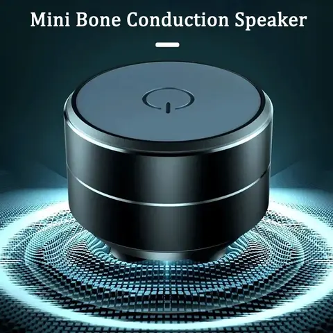 Mini Bone Conduction Speaker Vibration Stereo Audio Digital TWS Wireless Bluetooth Speakers Portable Metal Speaker Dropshipping