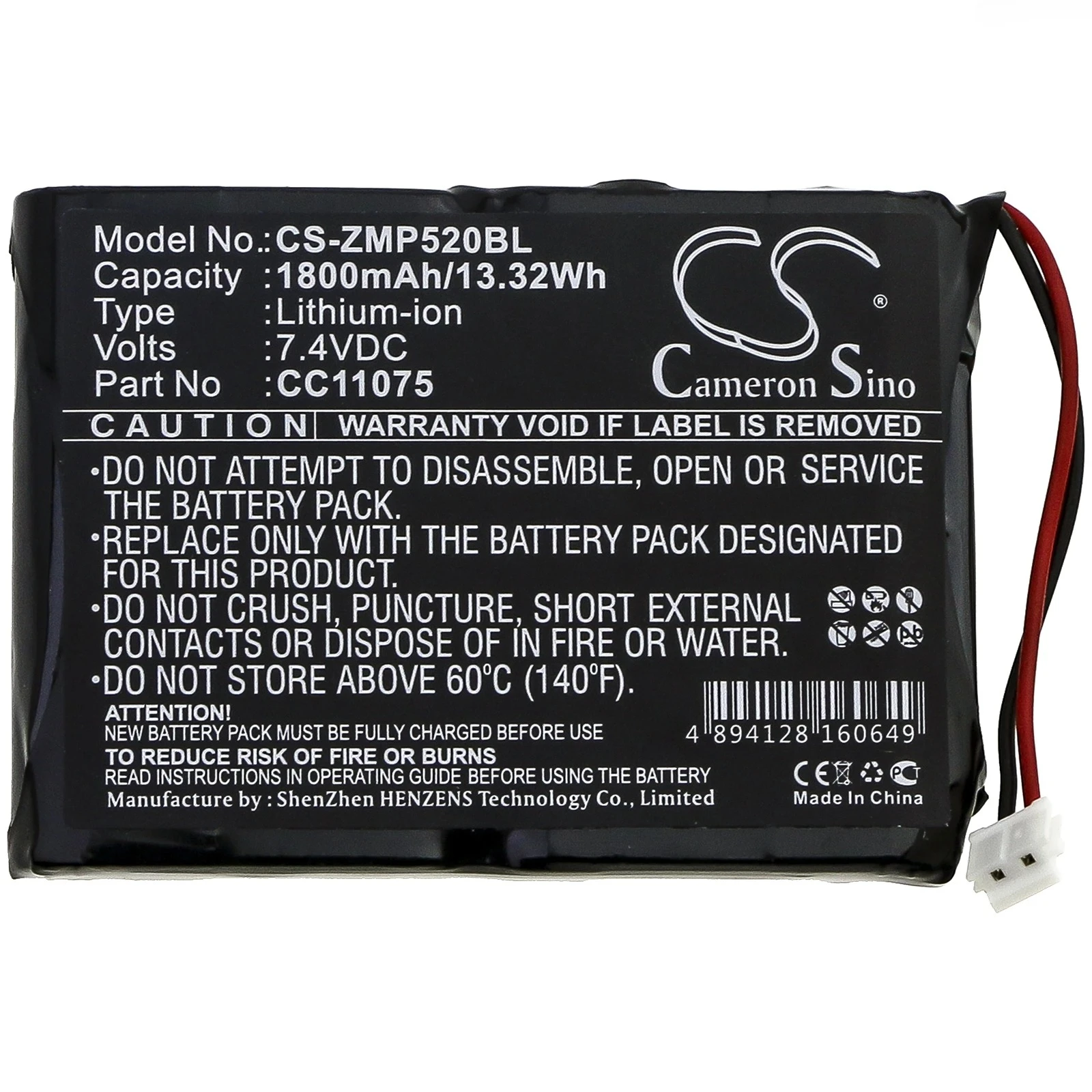 7.4V 1800mAh Portable Printer Battery CC11075 for Zebra/Monarch MP5020 MP5022 MP5030 MP5033 +TOOL
7.4V 1800mAh Portable Printer Battery CC11075 for Zebra/Monarch MP5020 MP5022 MP5030 MP5033 +TOOL