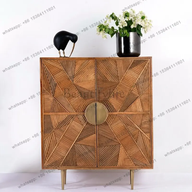 American vintage solid wood entrance cabinet living room creative carved storage decorative cabinet
American vintage solid wood entrance cabinet living room creative carved storage decorative cabinet