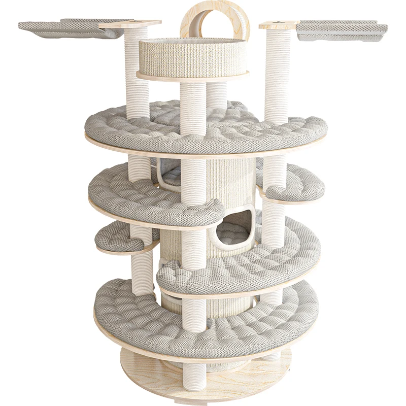 Factory Direct Cat Tower Large Size Cat Tree Wooden Sisal Cat Climbing Frame Modern Luxury Pet House
Factory Direct Cat Tower Large Size Cat Tree Wooden Sisal Cat Climbing Frame Modern Luxury Pet House