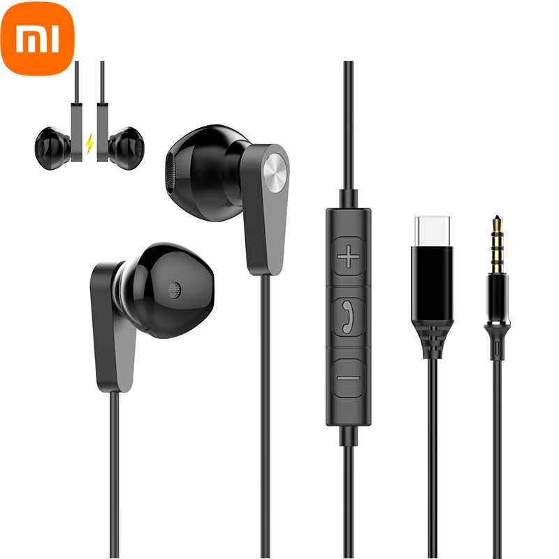 Original Xiaomi Wired Headset HiFi Stereo Earphone Type C 3.5MM Wired Earbuds Metal Surging Bass Sport Headphones With Mic
Original Xiaomi Wired Headset HiFi Stereo Earphone Type C 3.5MM Wired Earbuds Metal Surging Bass Sport Headphones With Mic