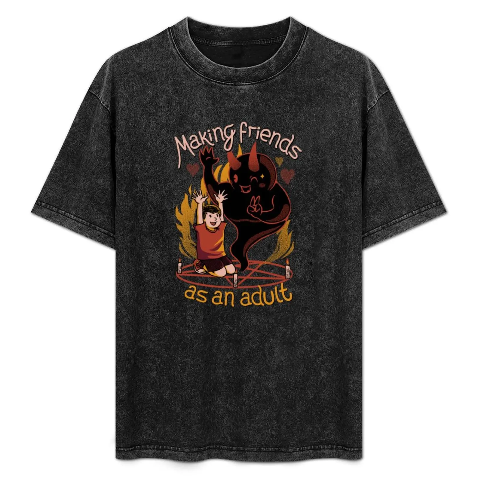 Making New Friends Satanic Ritual by Tobe Fonseca T-Shirt Basic Crew Neck Short Sleeve Top
Making New Friends Satanic Ritual by Tobe Fonseca T-Shirt Basic Crew Neck Short Sleeve Top
