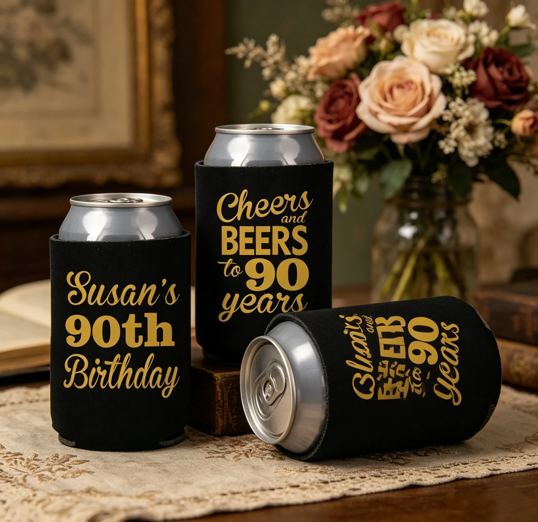 10/20/30pcs Personalized 90th Birthday Can Cooler, Custom Name Cheers to 90 Years, 90th Birthday Party Favors Gift for Her
10/20/30pcs Personalized 90th Birthday Can Cooler, Custom Name Cheers to 90 Years, 90th Birthday Party Favors Gift for Her