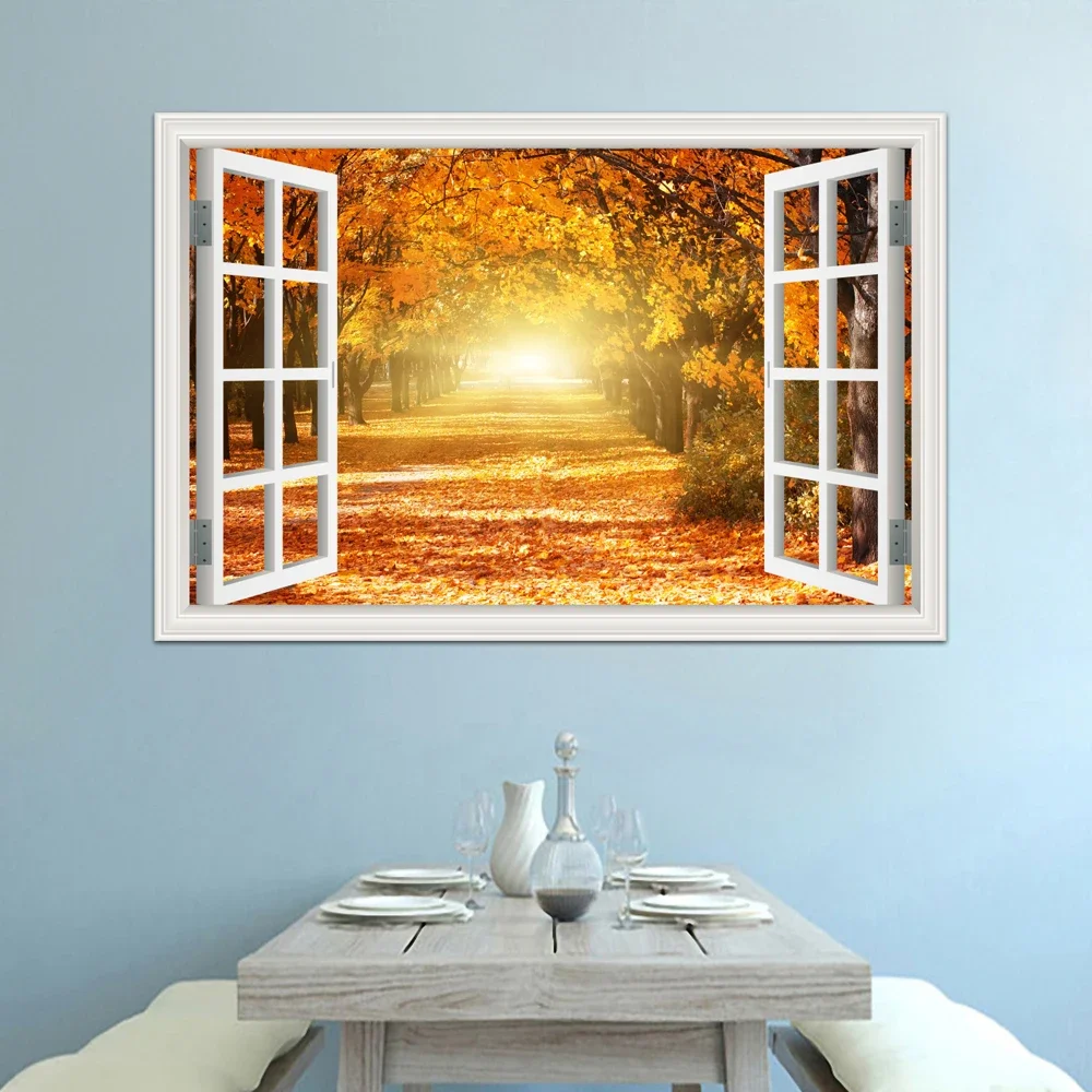 3D window stickers living room, landscape wall, golden Maple Leaf Chinese Restaurant, forest landscape, vinyl pvc wallpaper, hom
3D window stickers living room, landscape wall, golden Maple Leaf Chinese Restaurant, forest landscape, vinyl pvc wallpaper, hom