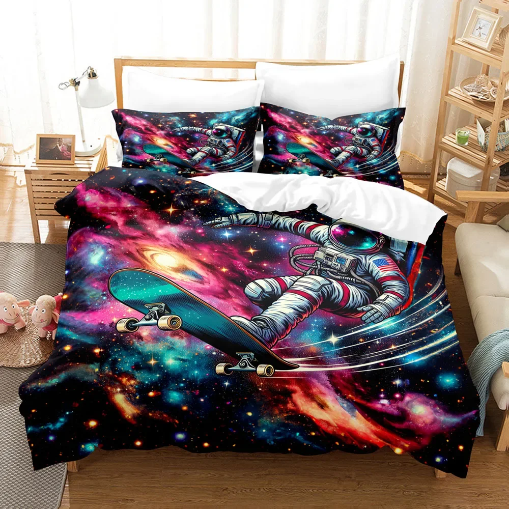 Astronaut and Galaxy Background 3D Bedding Set Duvet Cover Set King Queen Twin Double Comforter Cover Set For Home Decoration
Astronaut and Galaxy Background 3D Bedding Set Duvet Cover Set King Queen Twin Double Comforter Cover Set For Home Decoration