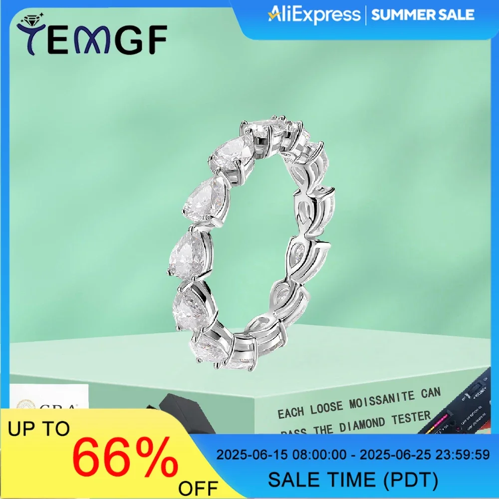 TEMGF Full Moissanite Ring 3*5mm Water Drop Cut GRA Certification S925 Sterling Silver for women Proposal Engagement Love Gift
TEMGF Full Moissanite Ring 3*5mm Water Drop Cut GRA Certification S925 Sterling Silver for women Proposal Engagement Love Gift