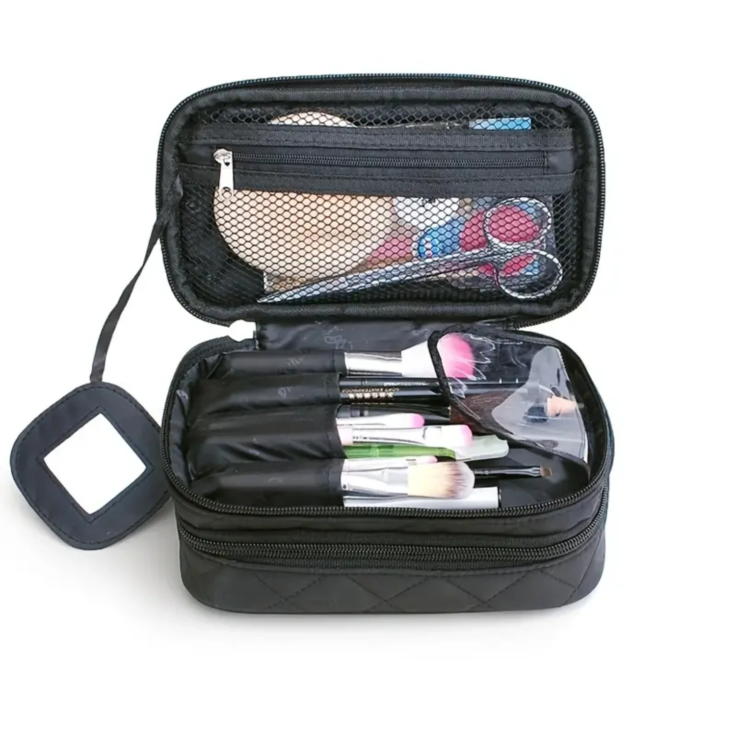 Professional Double Layer Makeup Bag Organizer for Women - Travel Cosmetic Bags with Brush Storage - Beauty Toiletry Case for Ne
Professional Double Layer Makeup Bag Organizer for Women - Travel Cosmetic Bags with Brush Storage - Beauty Toiletry Case for Ne