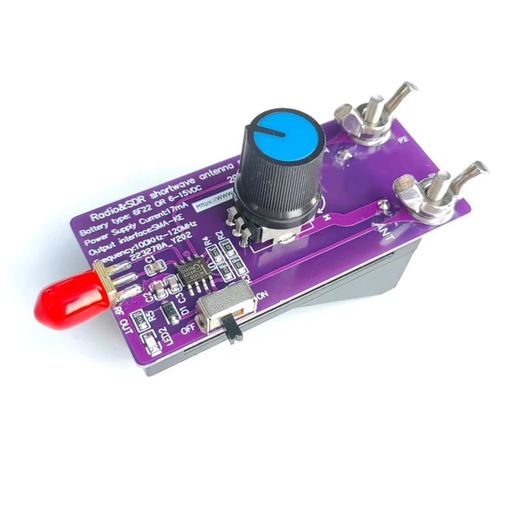 For External Antenna Port Adjustable Gain Active Antenna Outdoor Radio Use 75mm*35mm*45mm 1 6F22 9V Battery Required
For External Antenna Port Adjustable Gain Active Antenna Outdoor Radio Use 75mm*35mm*45mm 1 6F22 9V Battery Required