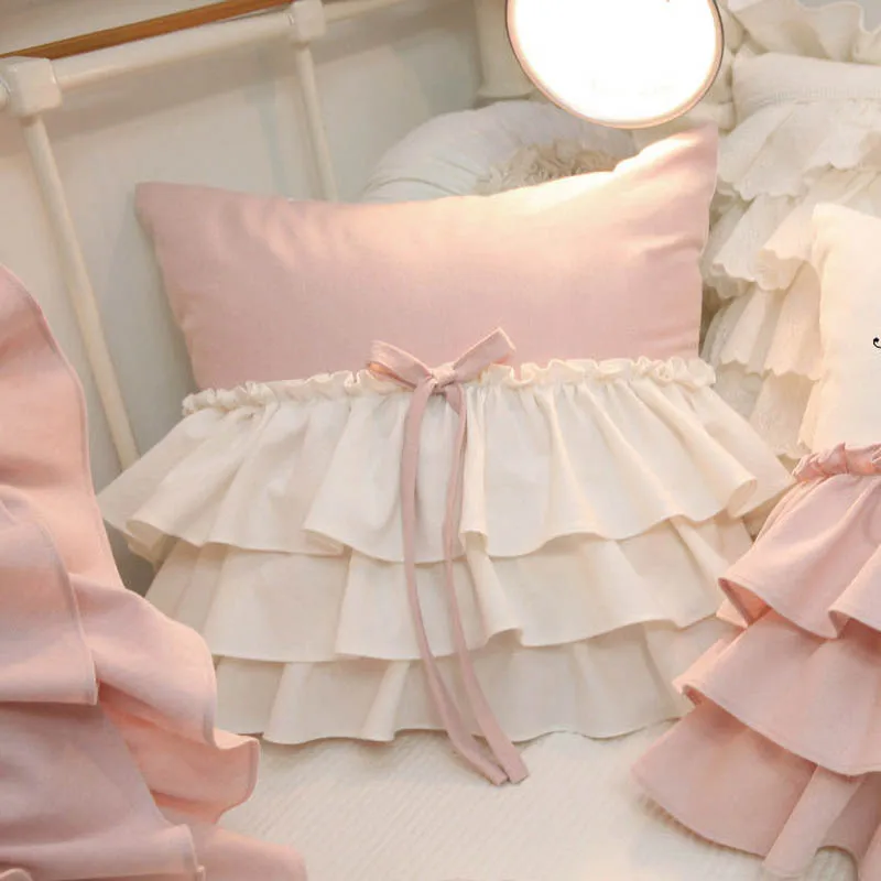 New Korean Style Ruffle Pillow Lace Bow Dormitory Hug Pillow Detachable Home Decoration Bedroom Girl Creativity Handmade Pillow
New Korean Style Ruffle Pillow Lace Bow Dormitory Hug Pillow Detachable Home Decoration Bedroom Girl Creativity Handmade Pillow