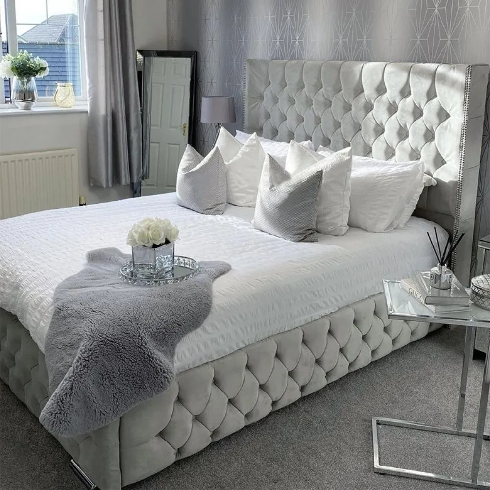 Minimalist Luxury Beds Double Aesthetic Lounge Modern Bed Frame Upholstery Cama De Lujo Para Dormitorio Furniture Decoration
Minimalist Luxury Beds Double Aesthetic Lounge Modern Bed Frame Upholstery Cama De Lujo Para Dormitorio Furniture Decoration