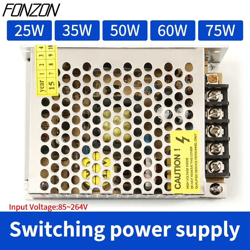 LRS-25/35/50/60/75 Series Single Output Switching Power Supply 5V 12V 24V AC/DC Industrial 110V/220V for LED Strip High Efficien
LRS-25/35/50/60/75 Series Single Output Switching Power Supply 5V 12V 24V AC/DC Industrial 110V/220V for LED Strip High Efficien