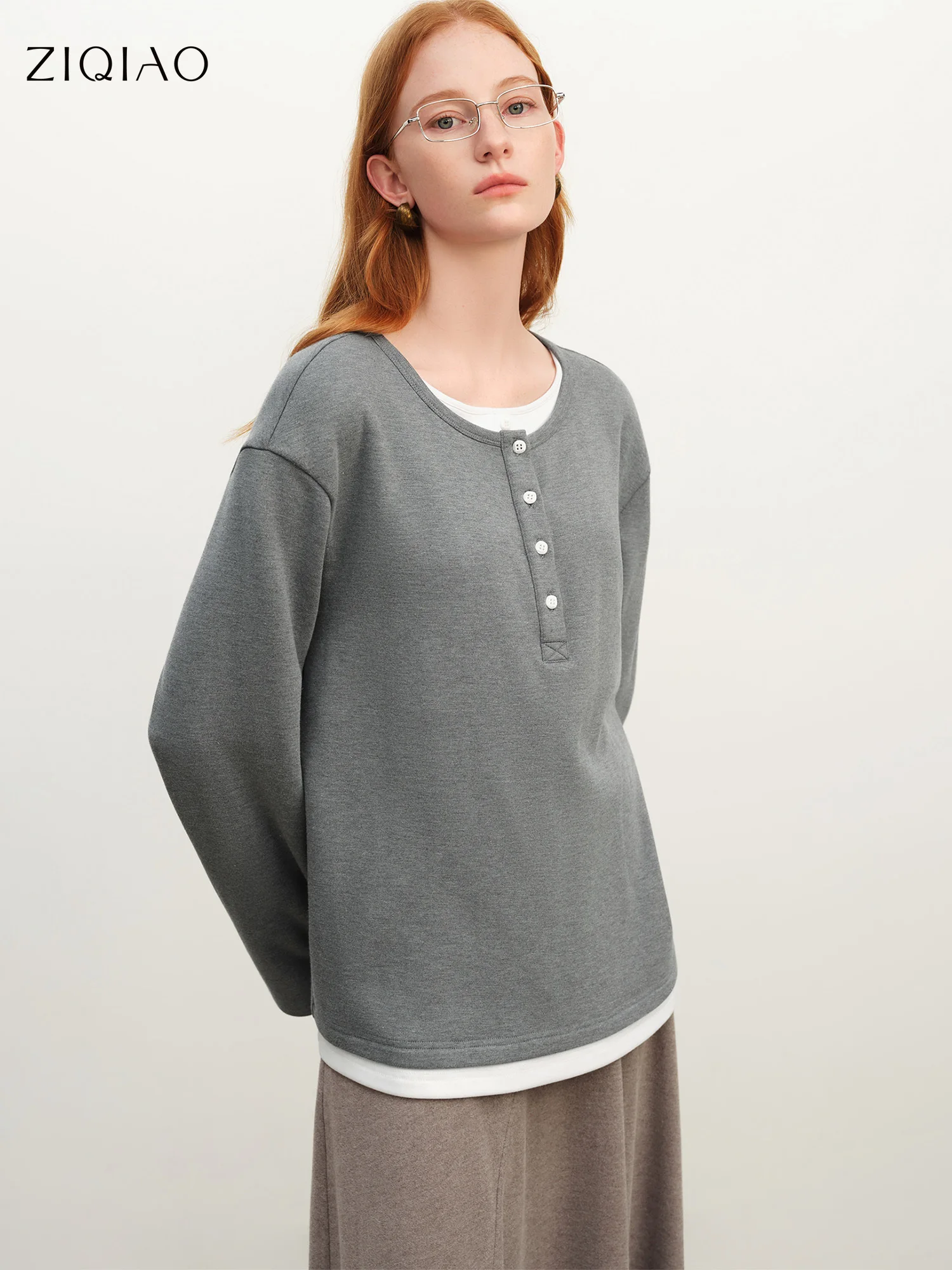 ZIQIAO Heating Antibacterial Cotton T-Shirt with Two-Piece Style for Petite Women 2025 Winter New Arrival Long Sleeves T-Shirts
ZIQIAO Heating Antibacterial Cotton T-Shirt with Two-Piece Style for Petite Women 2025 Winter New Arrival Long Sleeves T-Shirts