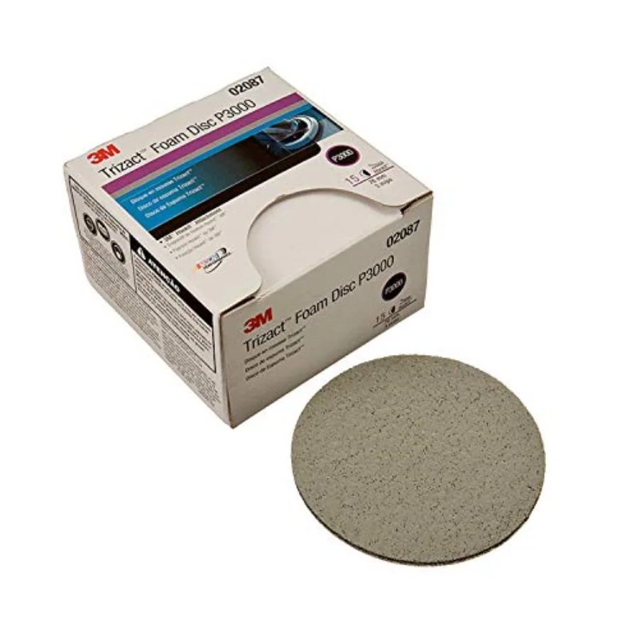 M Trizact Foam Disc 02087 in P000 15 discs per carton
M Trizact Foam Disc 02087 in P000 15 discs per carton