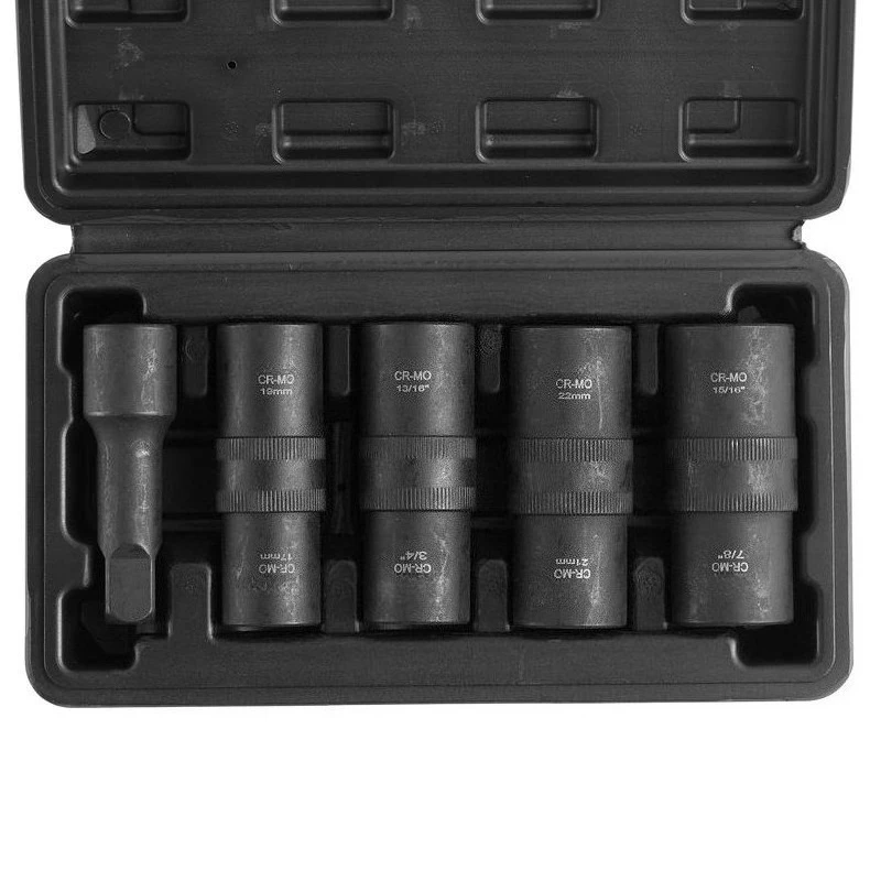 Lug Nut Impact Socket Set, 1/2 inch Drive Metric and SAE 6-Point Flip Socket Set, 4 Total Lug Nut Sizes, CR-MO Steel Wheel Socket Set with Storage Case and Extension Bar, for Auto Repair
Lug Nut Impact Socket Set, 1/2 inch Drive Metric and SAE 6-Point Flip Socket Set, 4 Total Lug Nut Sizes, CR-MO Steel Wheel Socket Set with Storage Case and Extension Bar, for Auto Repair