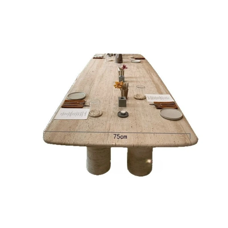 travertine dining table Italian minimalist villa hotel simple model room designer Internet celebrity long dining table dining
travertine dining table Italian minimalist villa hotel simple model room designer Internet celebrity long dining table dining