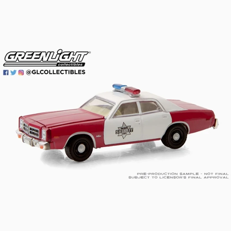 GreenLight масштаб 1:64 1977 1978 Dodge Monaco полицейская модель автомобиля из сплава, классический сувенир для взрослых, подарок, статический дисплей
GreenLight масштаб 1:64 1977 1978 Dodge Monaco полицейская модель автомобиля из сплава, классический сувенир для взрослых, подарок, статический дисплей