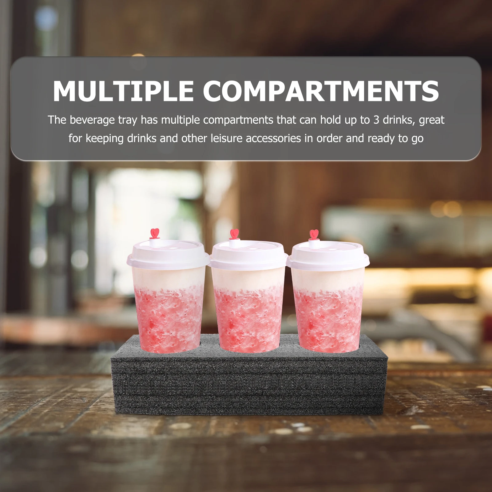 2pcs Cup Holder Black 3-Hole Pearl Cotton Tray for Beverage Carrying Milk Tea Coffee Secure Storage Practical Tool Takeout Cup
2pcs Cup Holder Black 3-Hole Pearl Cotton Tray for Beverage Carrying Milk Tea Coffee Secure Storage Practical Tool Takeout Cup