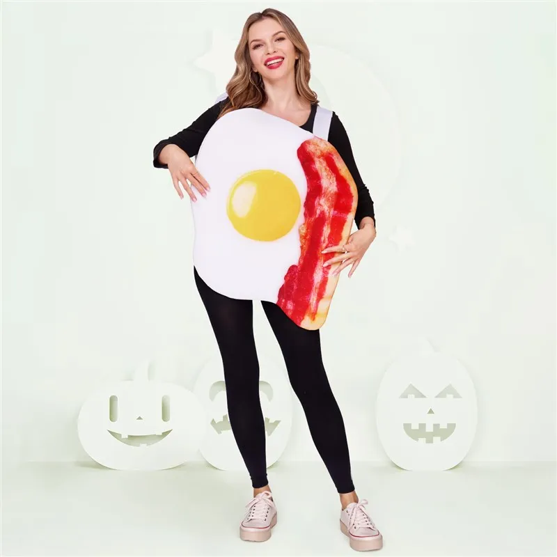 Creative Halloween Cosplay Costume Performance Stage Show Food Pattern Egg Bacon Outfit Women's Ethnic Stage Costume
Creative Halloween Cosplay Costume Performance Stage Show Food Pattern Egg Bacon Outfit Women's Ethnic Stage Costume