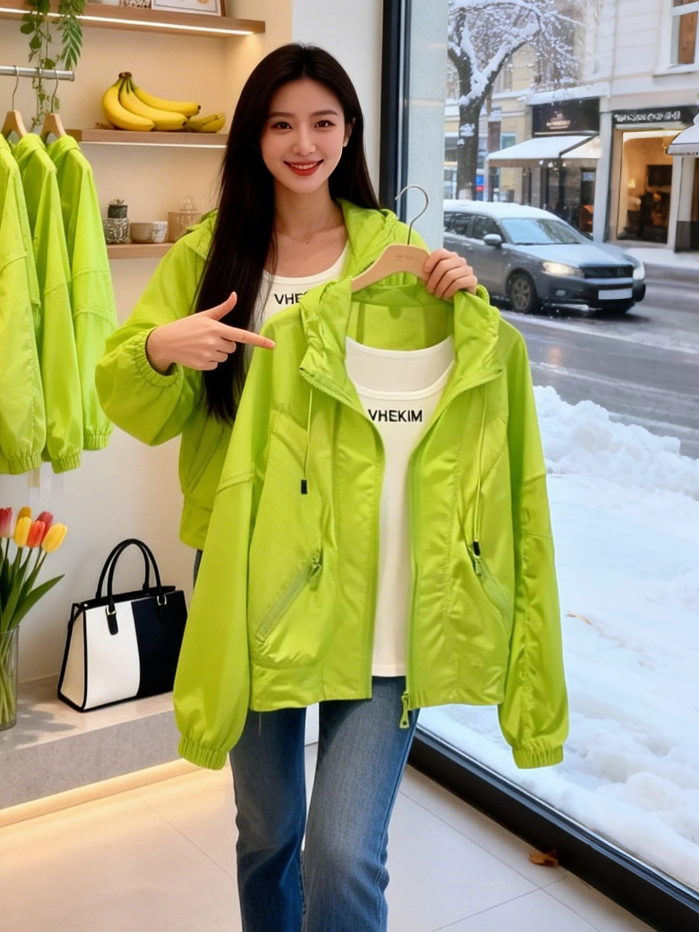 Women's Summer Anti-Uv Breathable Slimming Fashionable Hooded Sun Protection Jacket Dopaamine Style Long Sleeve Commute Wind
Women's Summer Anti-Uv Breathable Slimming Fashionable Hooded Sun Protection Jacket Dopaamine Style Long Sleeve Commute Wind