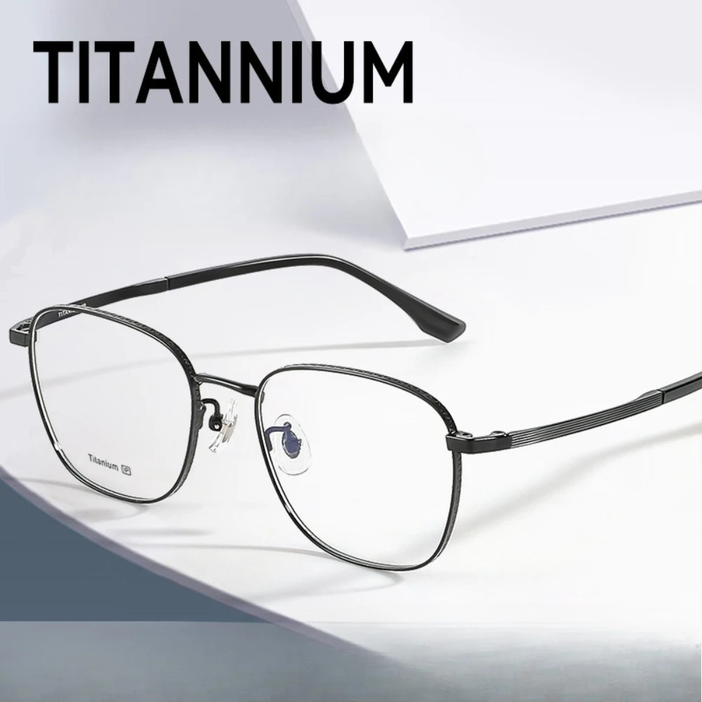 Black myopia female plain face retro pure titanium frame male super light glasses frame
Black myopia female plain face retro pure titanium frame male super light glasses frame