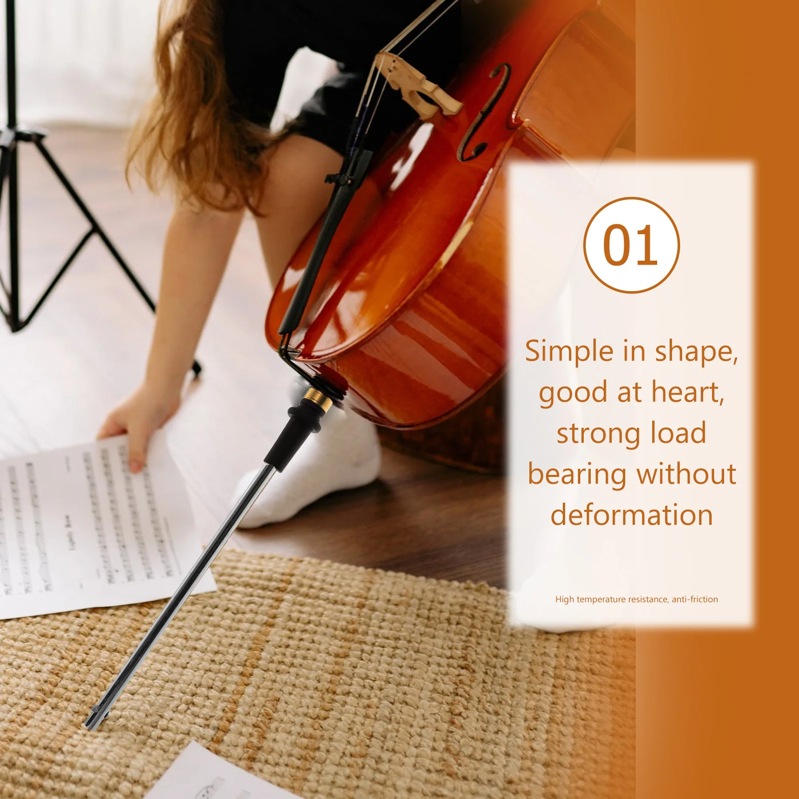 Professional Grade Cello Endpin Solid Ebony Construction Resists Deformation Supports Weight Safely Cello Tail Support Tool
Professional Grade Cello Endpin Solid Ebony Construction Resists Deformation Supports Weight Safely Cello Tail Support Tool