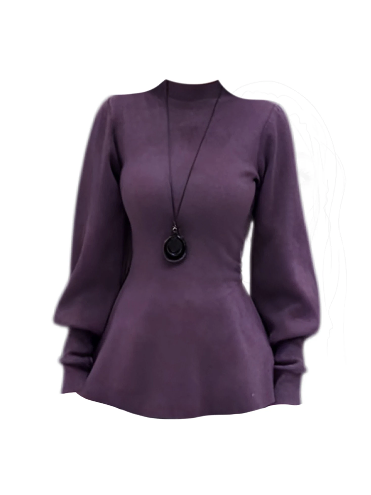 Женский фиолетовый пуловер с воротником, свитер, винтажный джемпер в корейском стиле, вязаный кашемировый свитер с длинными рукавами, осенняя одежда 2000-х годов
Женский фиолетовый пуловер с воротником, свитер, винтажный джемпер в корейском стиле, вязаный кашемировый свитер с длинными рукавами, осенняя одежда 2000-х годов