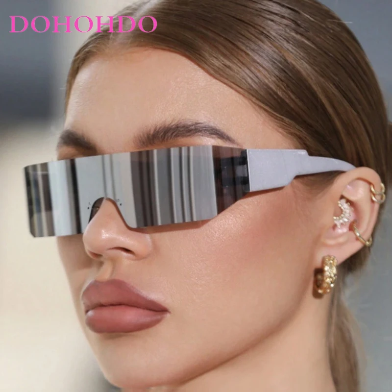 DOHOHDO One-pieces Sunglasses Men Women Fashion Rimless Punk Multicolor Male Shades Eyewear New Trendy Female UV400 Sun Glasses
DOHOHDO One-pieces Sunglasses Men Women Fashion Rimless Punk Multicolor Male Shades Eyewear New Trendy Female UV400 Sun Glasses