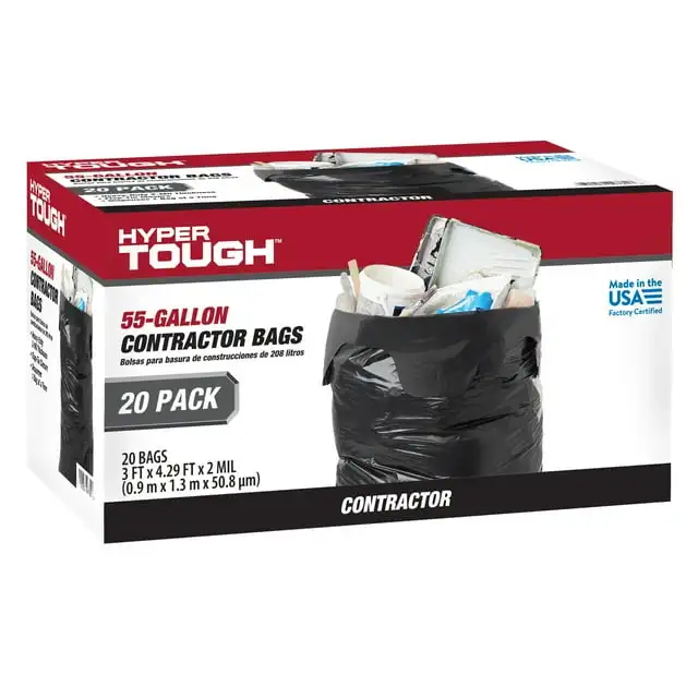 Сумки для подрядников Hyper Tough 55Gal ×20U | 2 MIL Extra Fuertes+Solapa Antifugas | Конструктор/Limpieza Pesada Pro
Сумки для подрядников Hyper Tough 55Gal ×20U | 2 MIL Extra Fuertes+Solapa Antifugas | Конструктор/Limpieza Pesada Pro