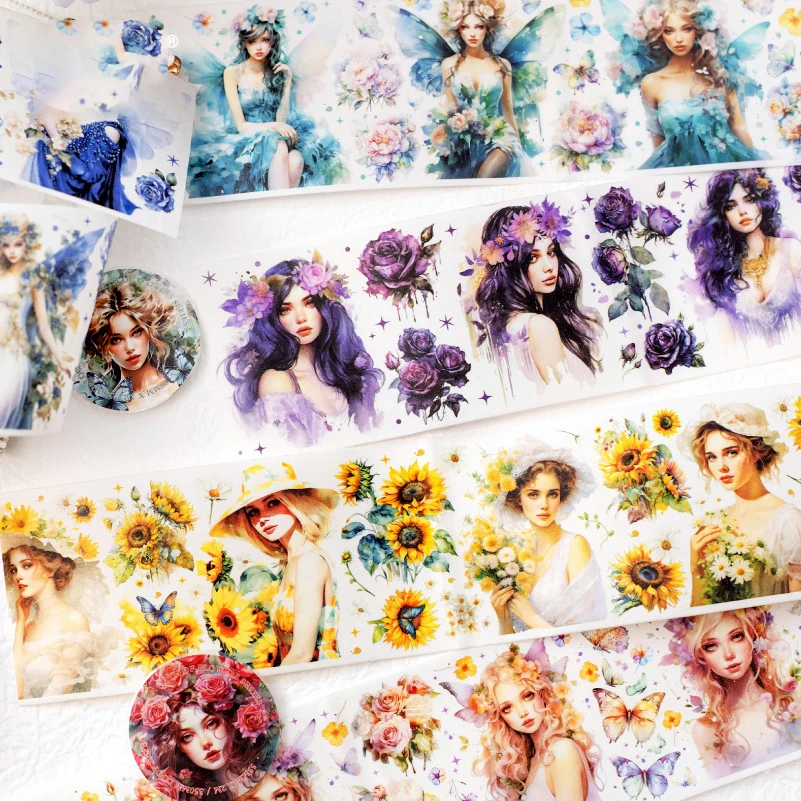 Journamm 55mm*2m Vintage Washi Paper Tapes Flower Girl DIY Scrapbooking Collage Stationery Decor Photo Album Adhesive Tape
Journamm 55mm*2m Vintage Washi Paper Tapes Flower Girl DIY Scrapbooking Collage Stationery Decor Photo Album Adhesive Tape